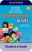 Oxford Picture Dictionary Content Area for Kids Student e-book cover