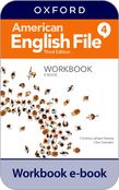 American English File Level 4 Workbook e-book cover