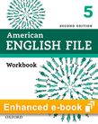 American English File Level 5 Workbook e-book cover