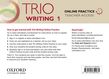 Trio Writing Level 1 Online Practice Teacher Access Card cover