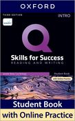Q: Skills for Success Intro Level Reading and Writing Student Book with iQ Online Practice cover