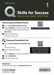 Q: Skills for Success Level 1 Reading and Writing Teacher's Access Card cover