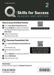 Q: Skills for Success Level 2 Reading and Writing Teacher's Access Card cover