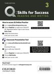 Q: Skills for Success Level 3 Reading and Writing Teacher's Access Card cover