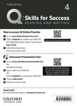 Q: Skills for Success Level 4 Reading and Writing Teacher's Access Card cover