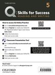 Q: Skills for Success Level 5 Reading and Writing Teacher's Access Card cover