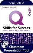 Q: Skills for Success Intro Level Listening and Speaking Classroom Presentation Tool cover