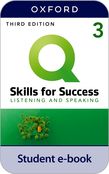 Q: Skills for Success Level 3 Listening and Speaking Student Book e-book cover