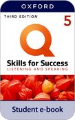 Q: Skills for Success Level 5 Listening and Speaking Student Book e-book cover