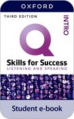 Q: Skills for Success Intro Level Listening and Speaking Student Book e-book cover