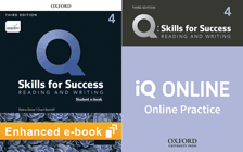 Q: Skills for Success Level 4 Reading and Writing Student e-book and iQ Online Practice