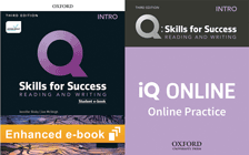 Q: Skills for Success Intro Level Reading and Writing Student e-book and iQ Online Practice